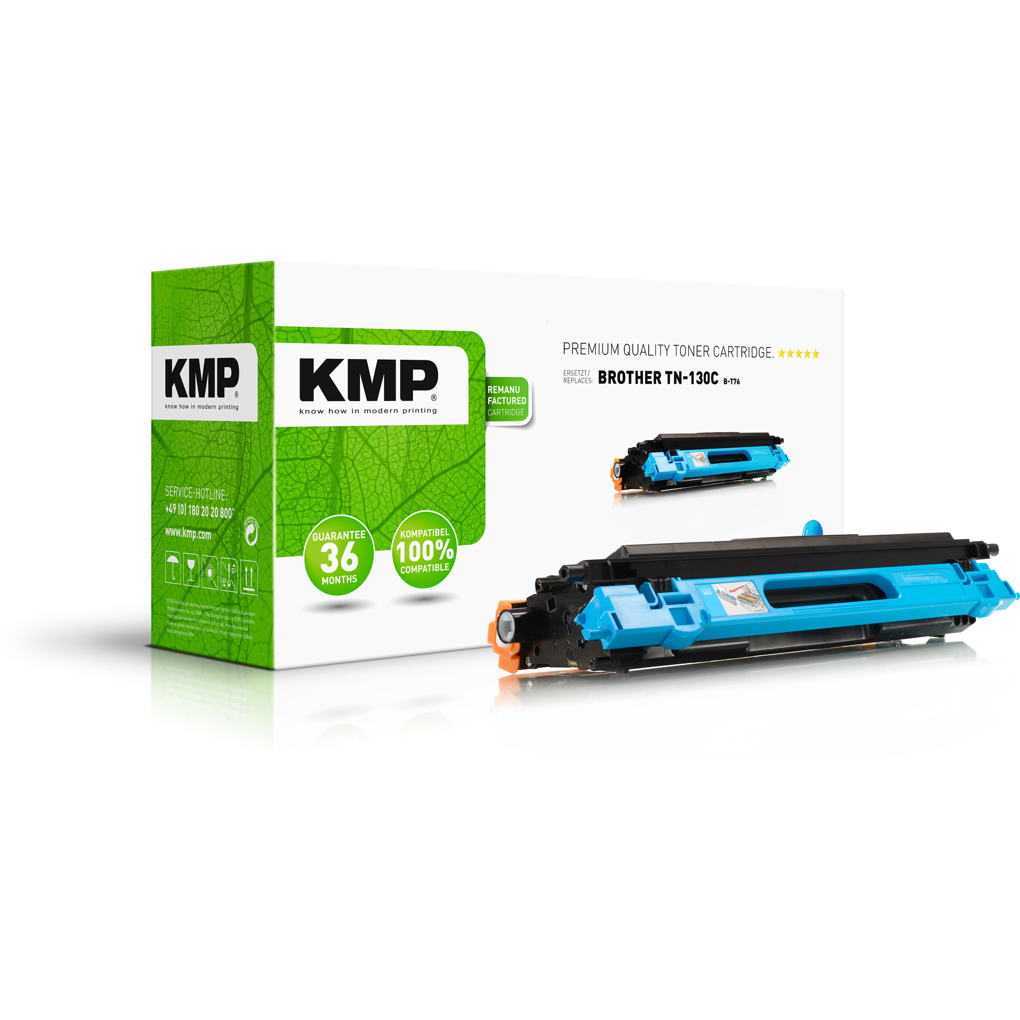 KMP B-T76 kompatibilní toner Brother TN130C, azurový
