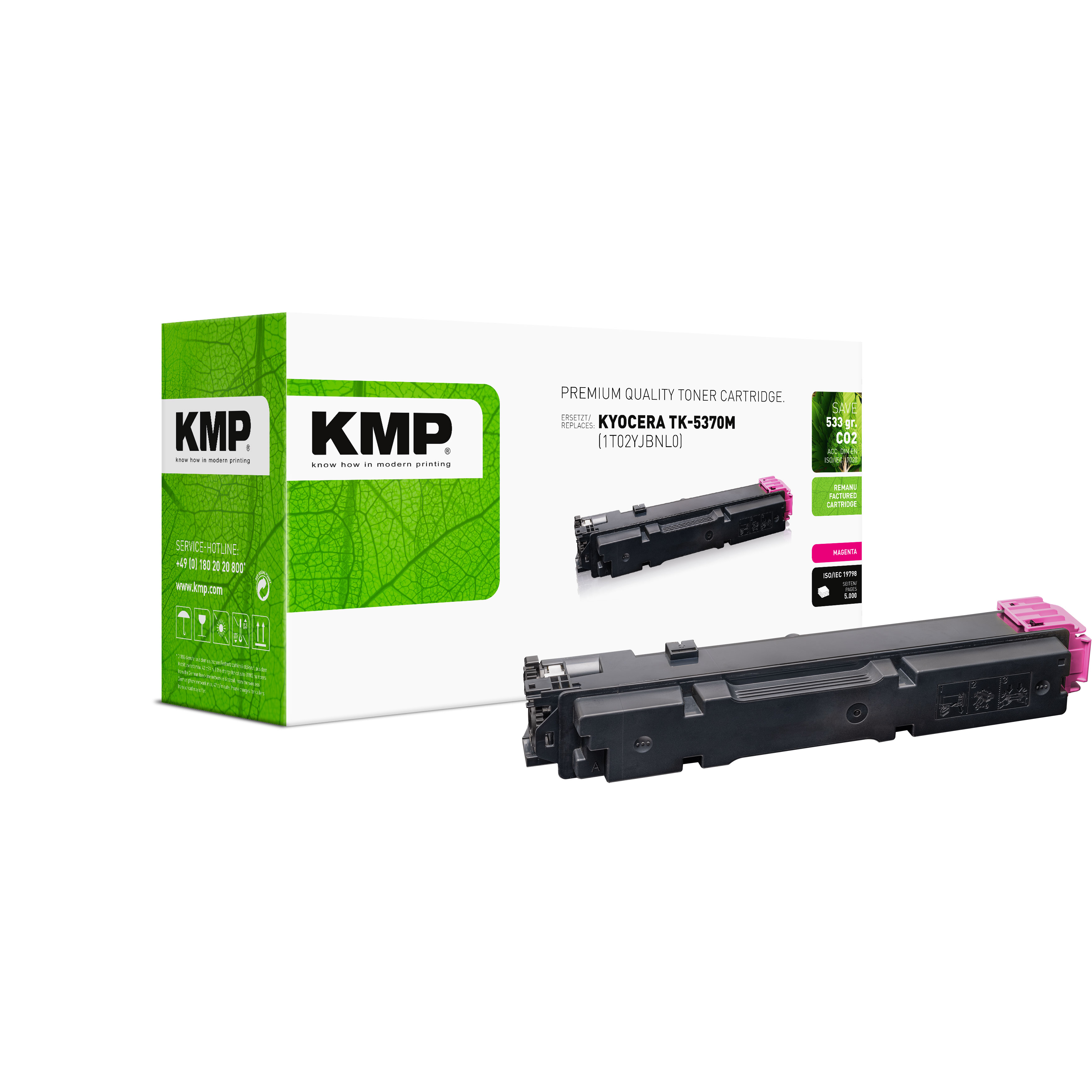 KMP K-T100 kompatibilní toner Kyocera TK-5370M (1T02YJBNL0), purpurový