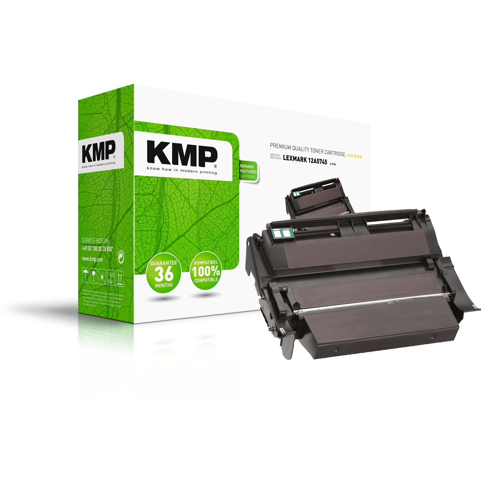 KMP L-T14 kompatibilní toner Lexmark 12A5745, černý