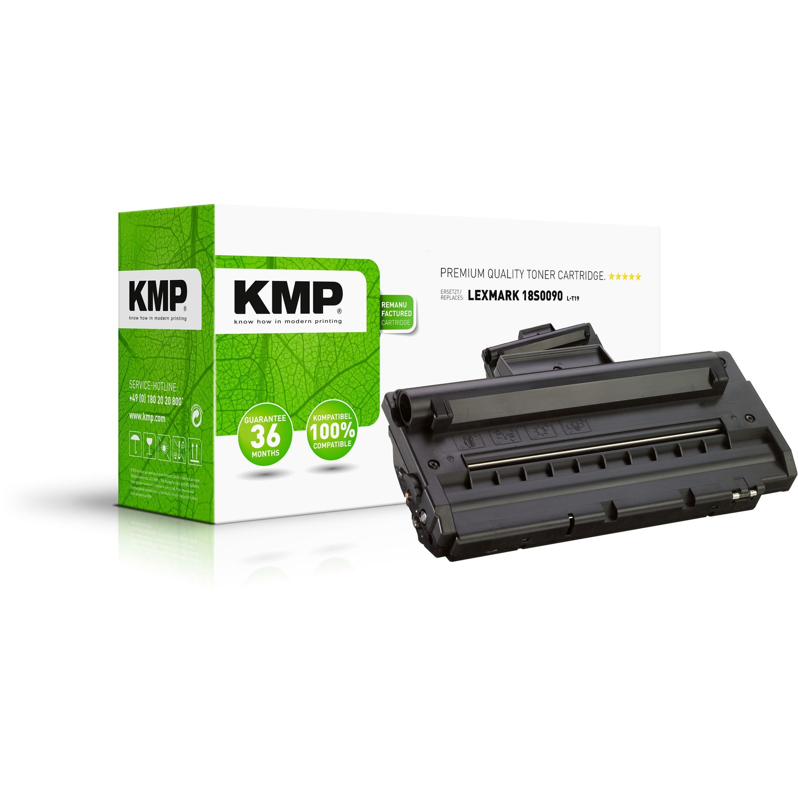 KMP L-T19 kompatibilní toner Lexmark 18S0090, černý
