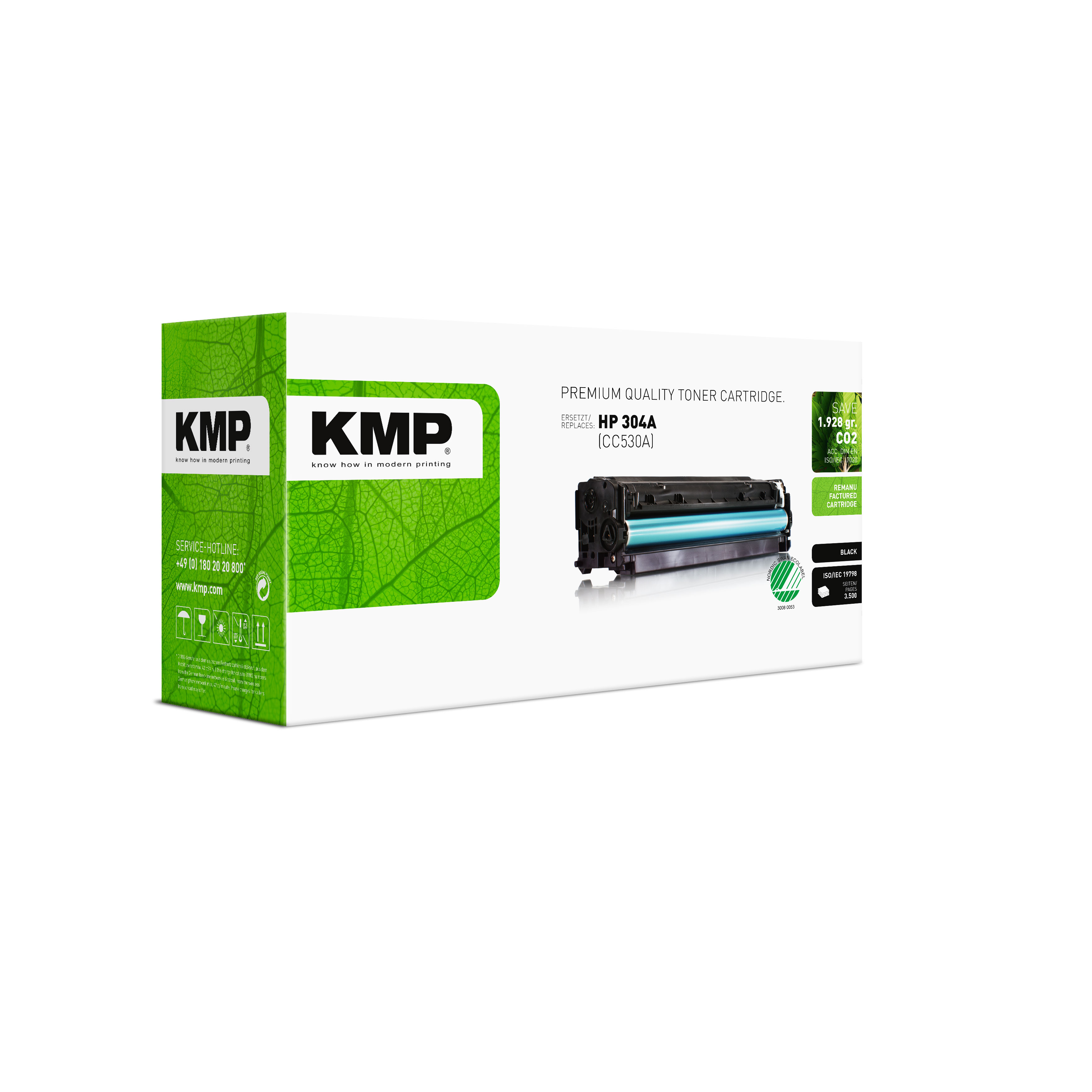 KMP H-T122 kompatibilní toner HP CC530A, black