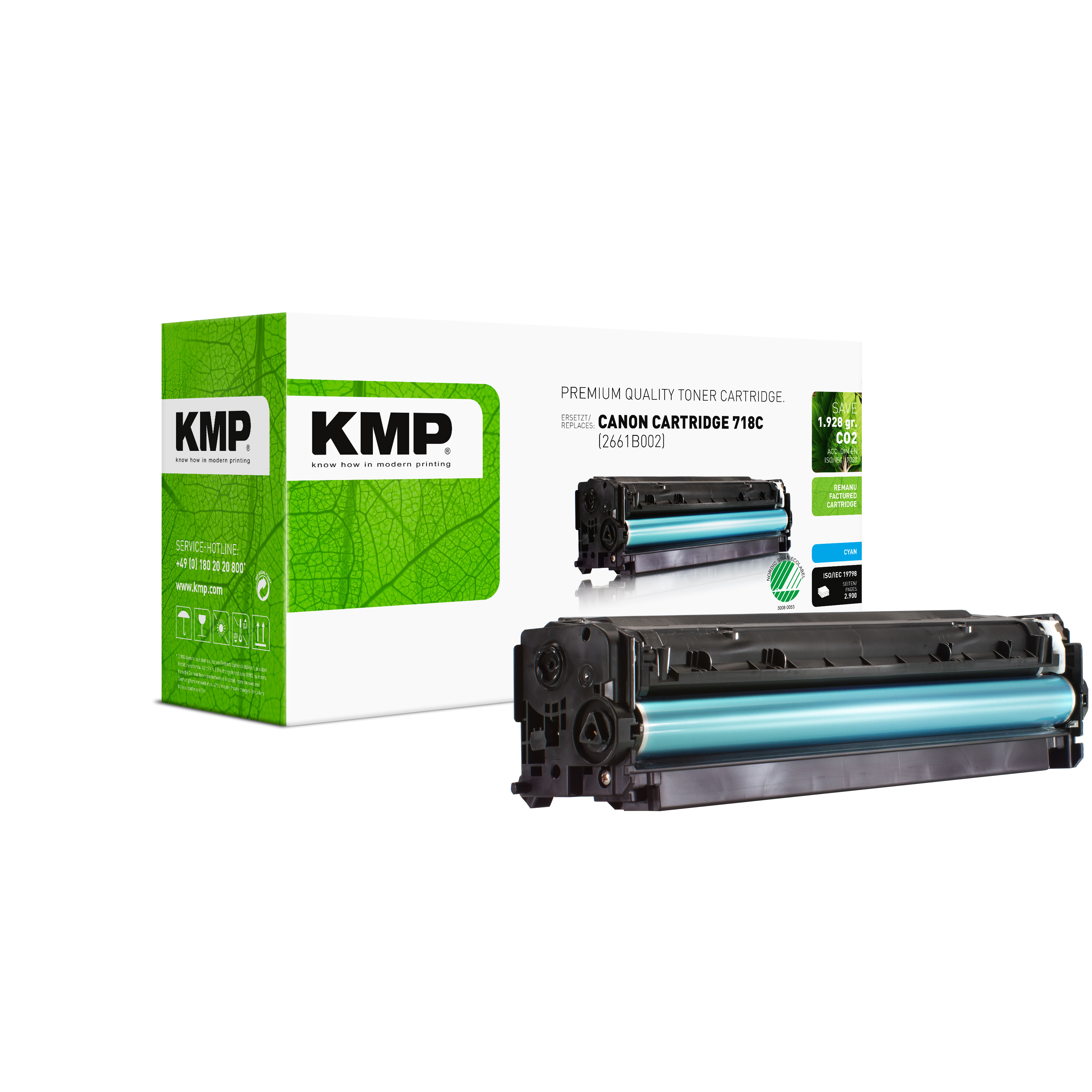 KMP C-T20 kompatibilní toner Canon Cartridge 718, azurový