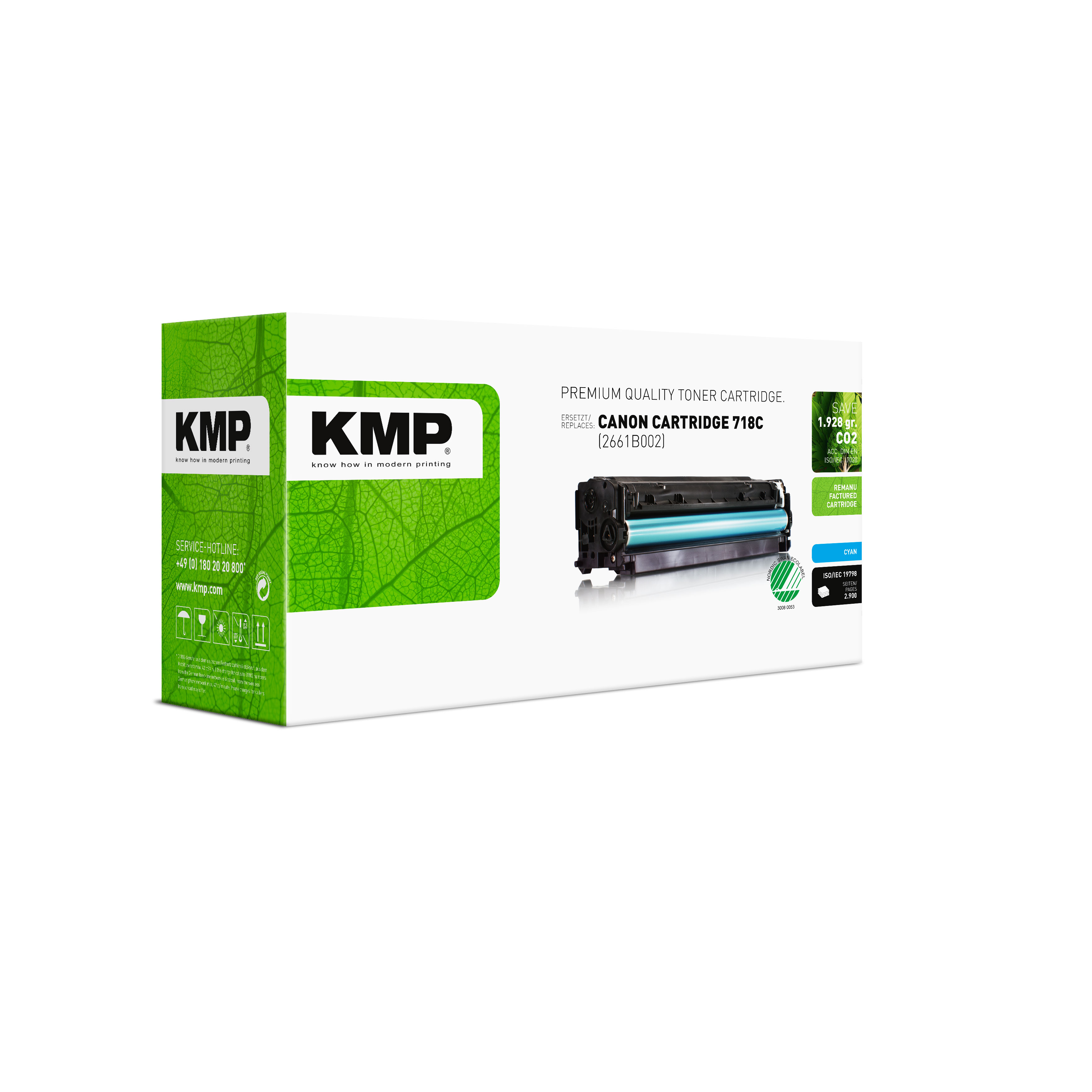 KMP C-T20 kompatibilní toner Canon CARTRIDGE 718, cyan