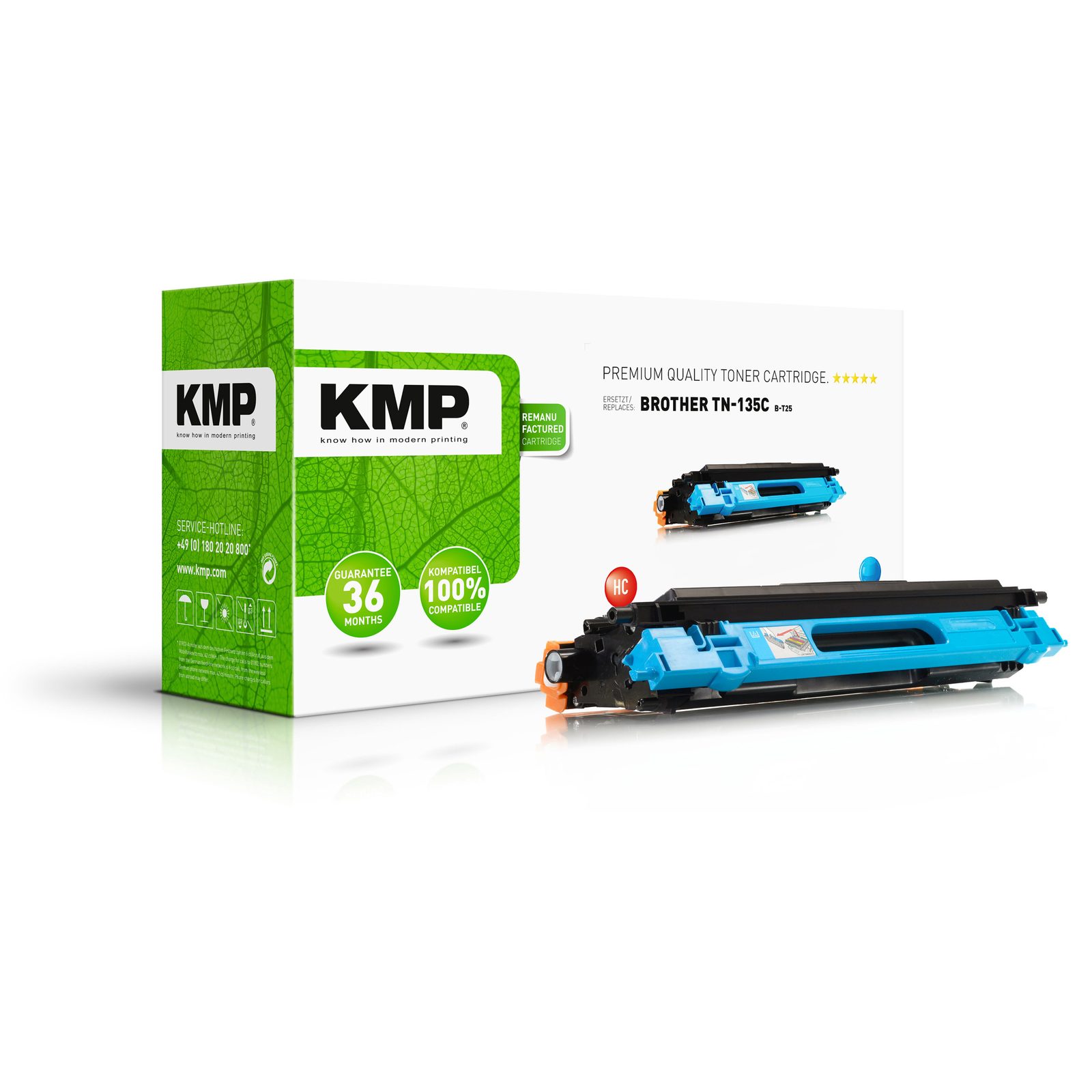 KMP B-T25 kompatibilní toner Brother TN135C, azurový