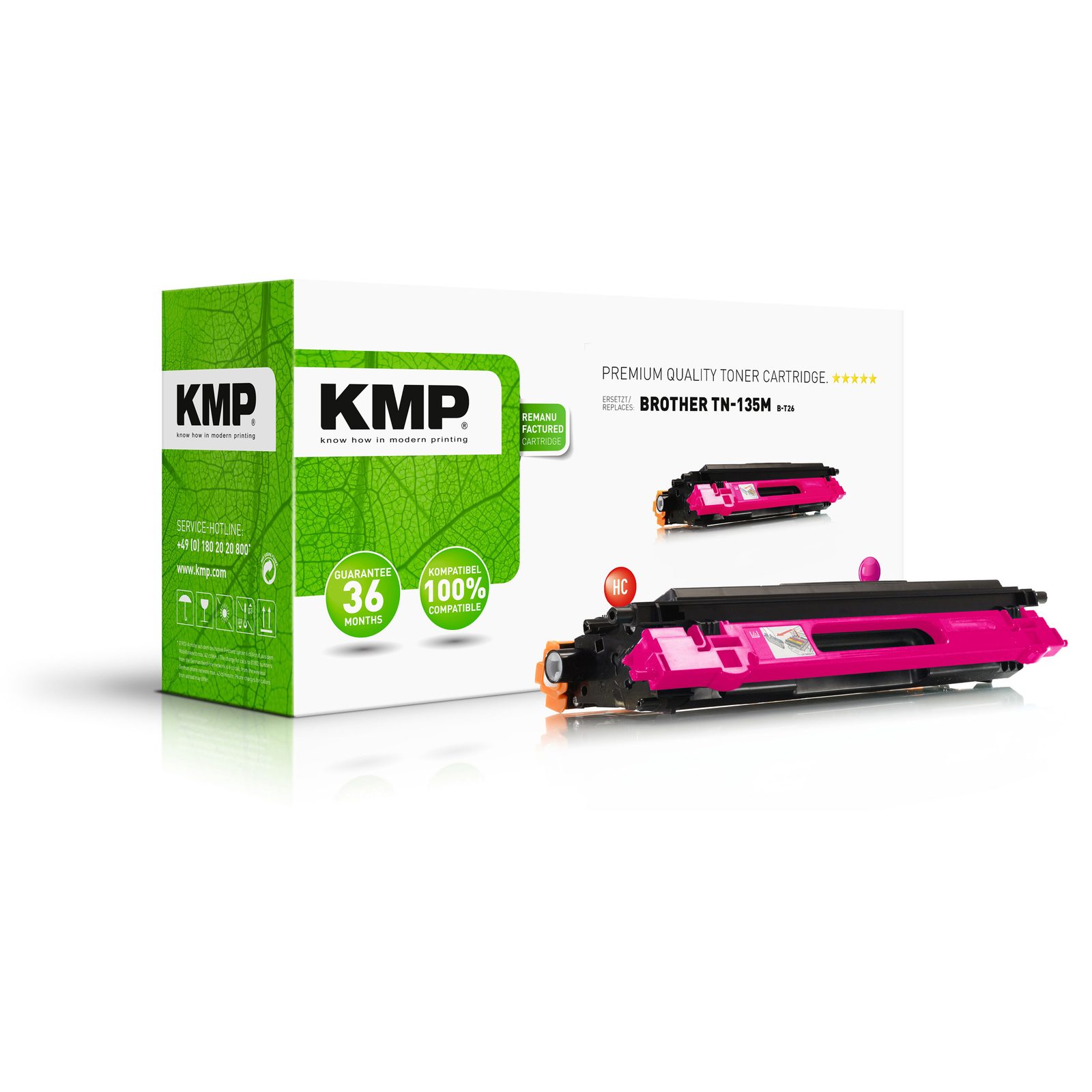 KMP B-T26 kompatibilní toner Brother TN135M, purpurový