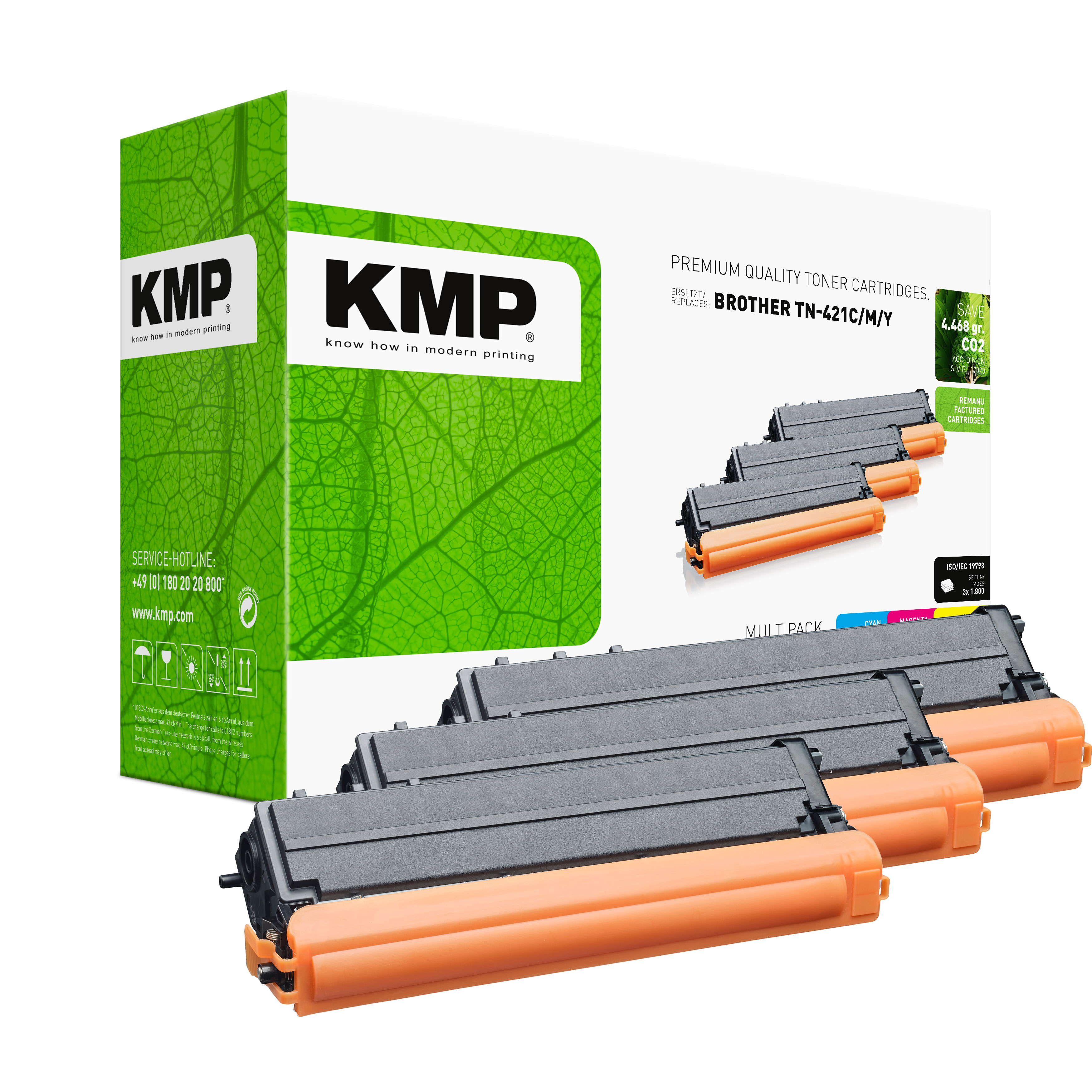 KMP B-T125X kompatibilní toner Brother TN-24TC TN-247M TN-247Y, azurový