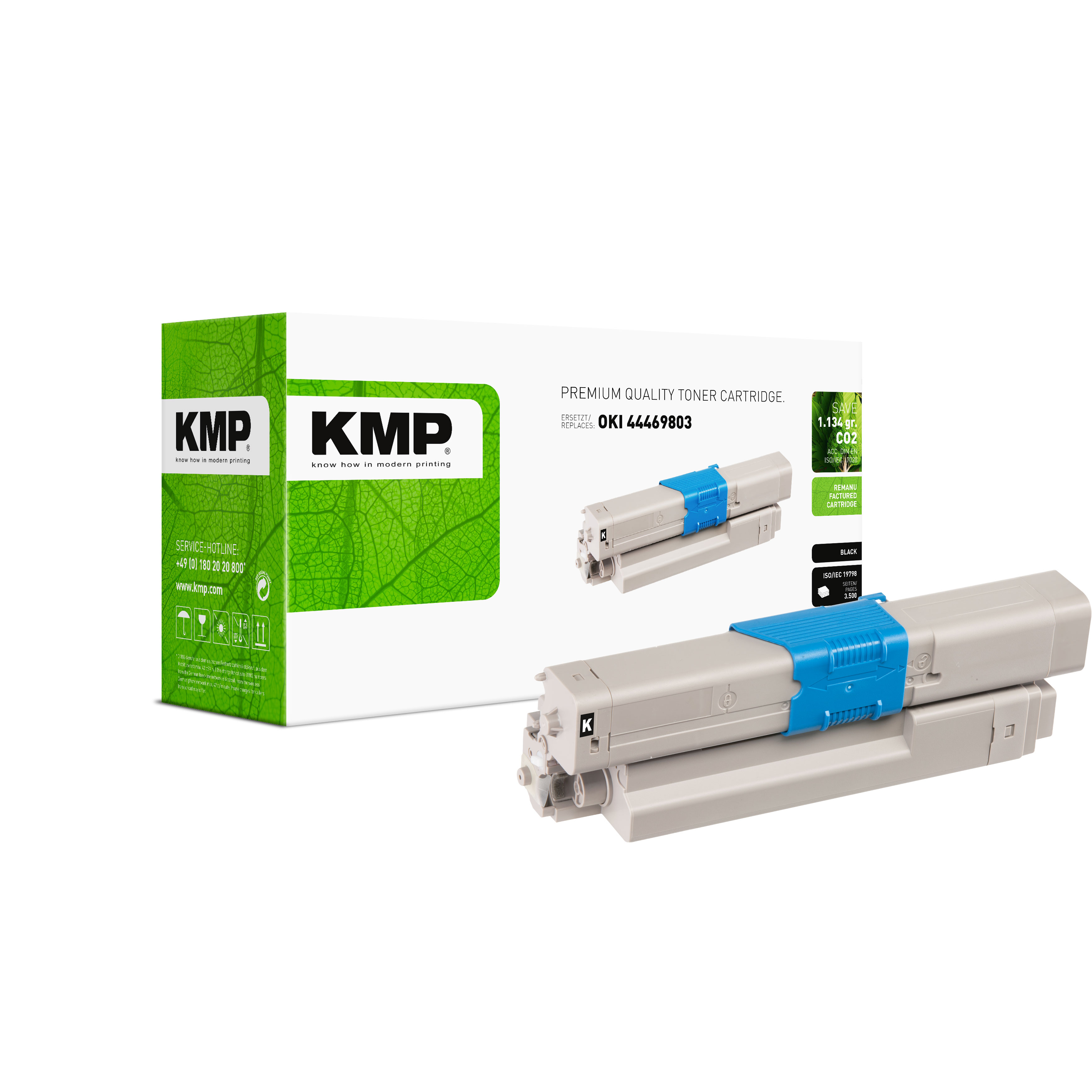 KMP O-T27 kompatibilní toner OKI 44469803, černý