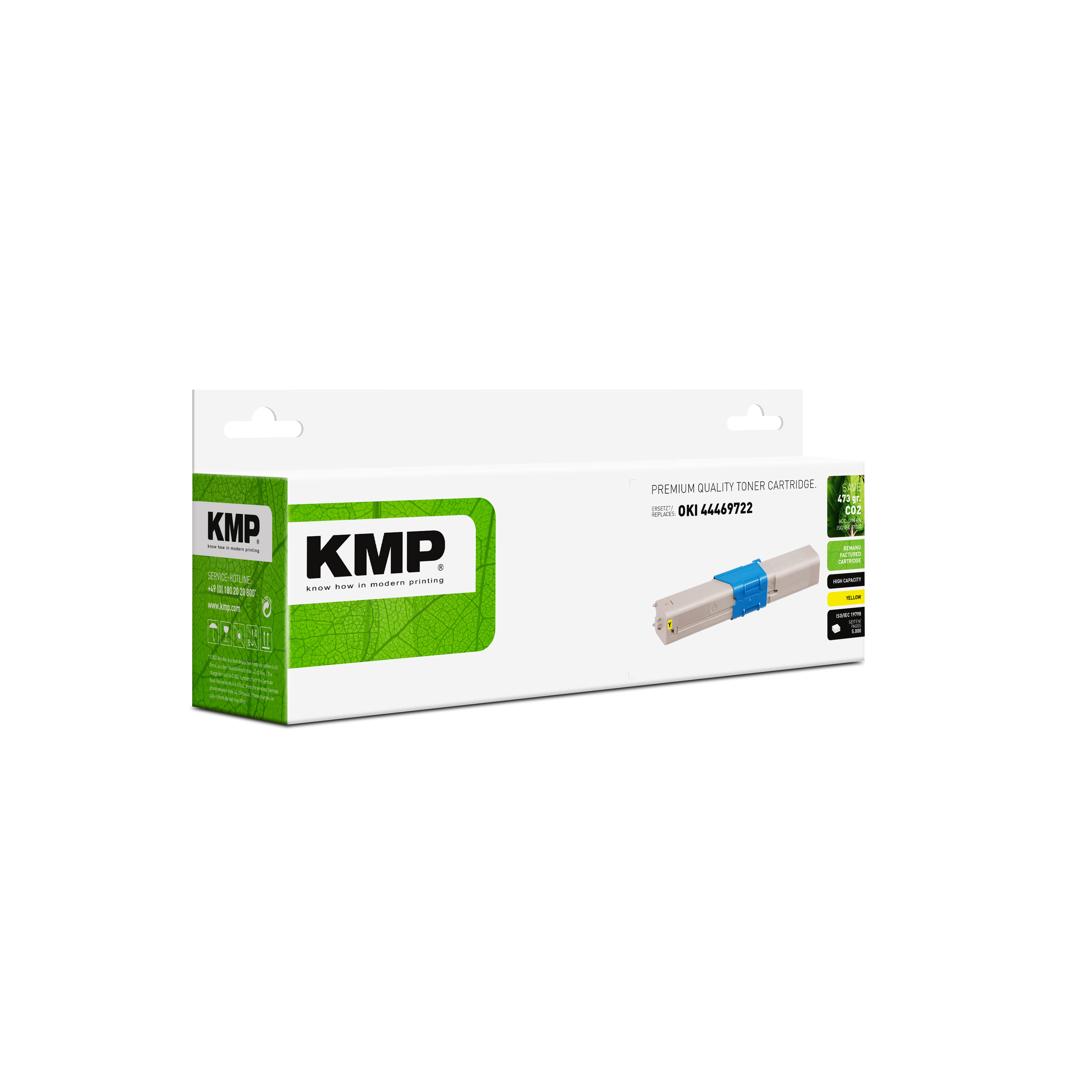 KMP O-T49YX kompatibilní toner OKI 44469722, yellow