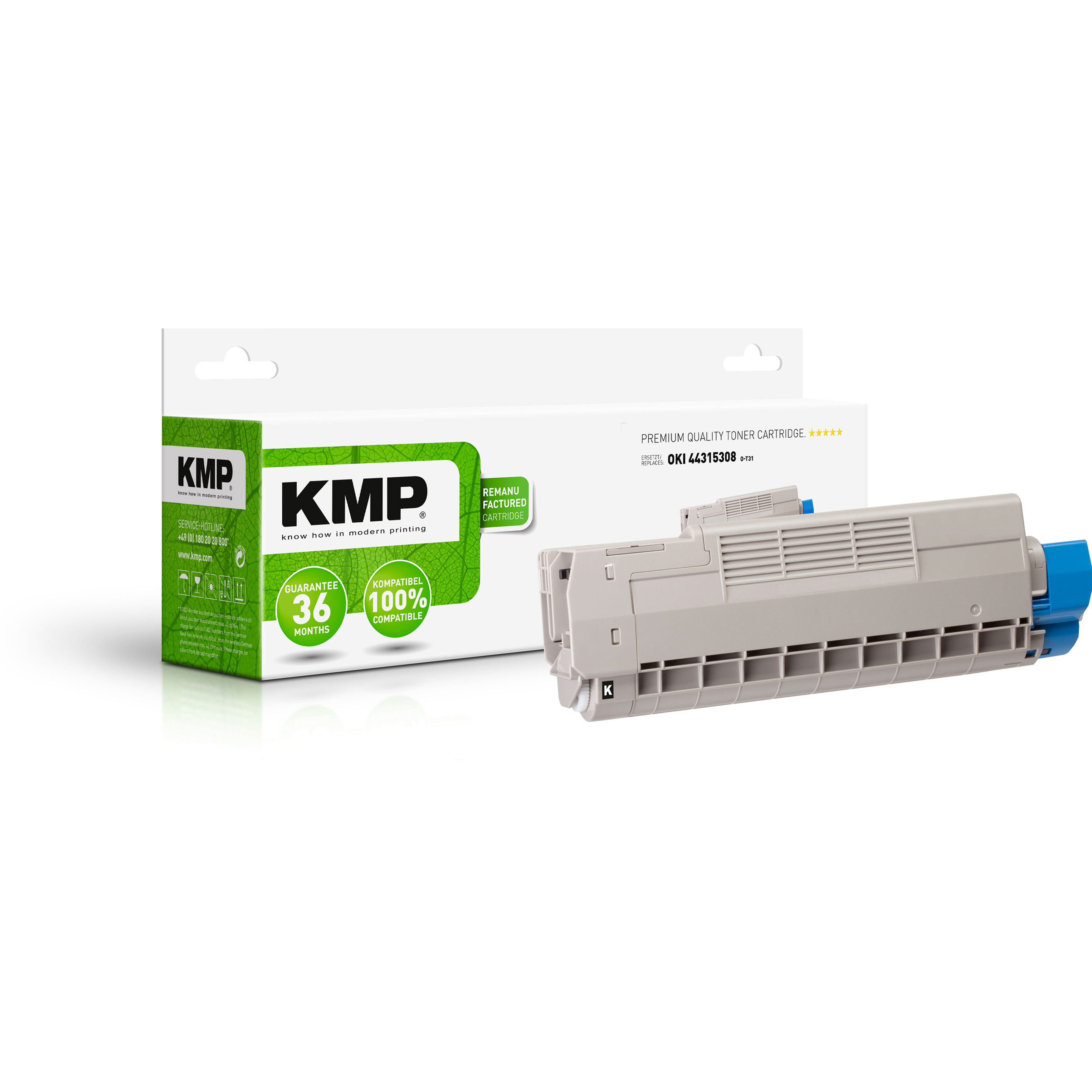 KMP O-T31 kompatibilní toner OKI 44315308, black