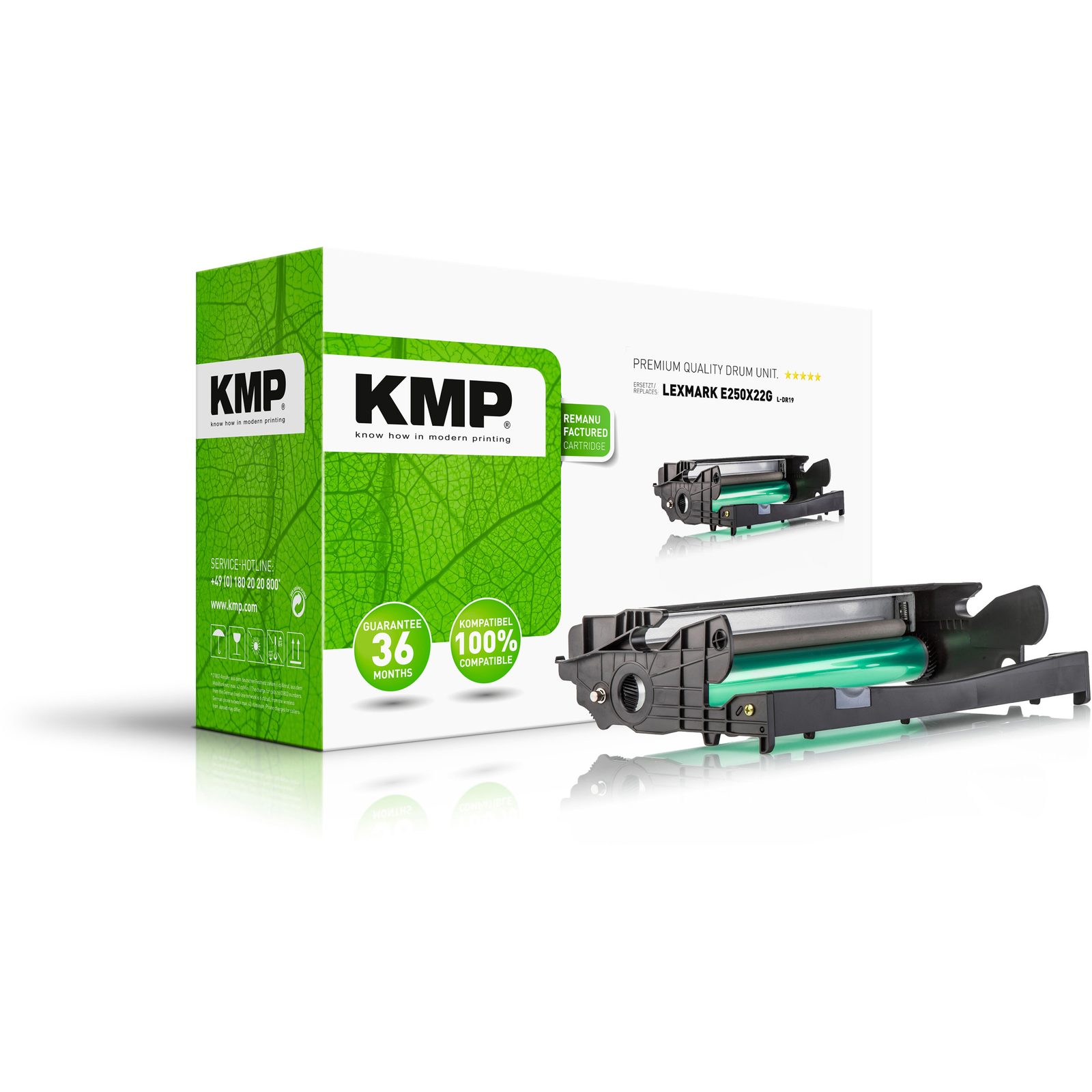 KMP L-DR19 kompatibilní fotoválec Lexmark E250X22G, černý