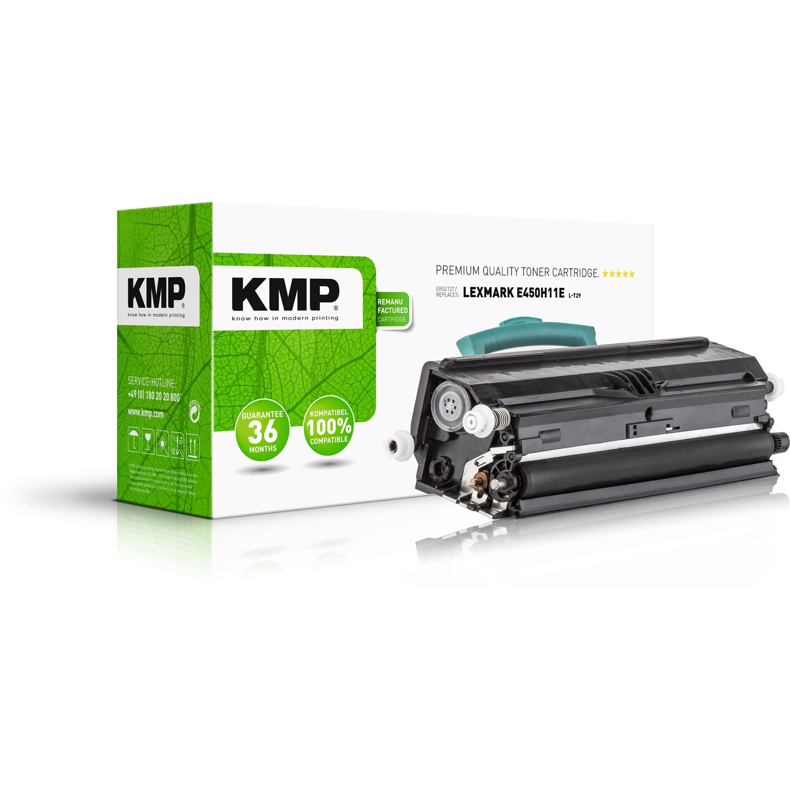 KMP L-T29 kompatibilní toner Lexmark E450H11E, černý