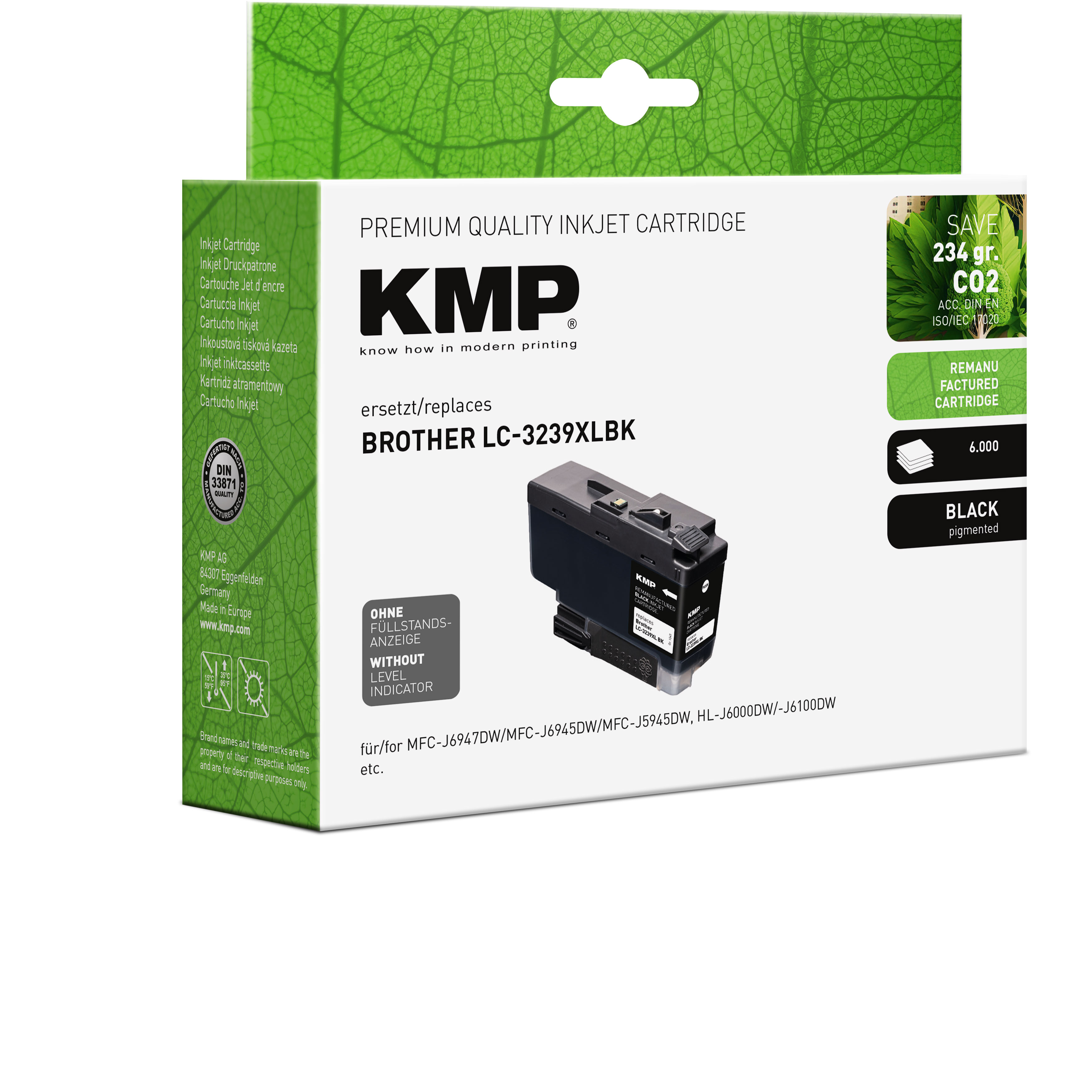 KMP B104 kompatibilní inkoustová kazeta Brother LC-3239XLBK, black