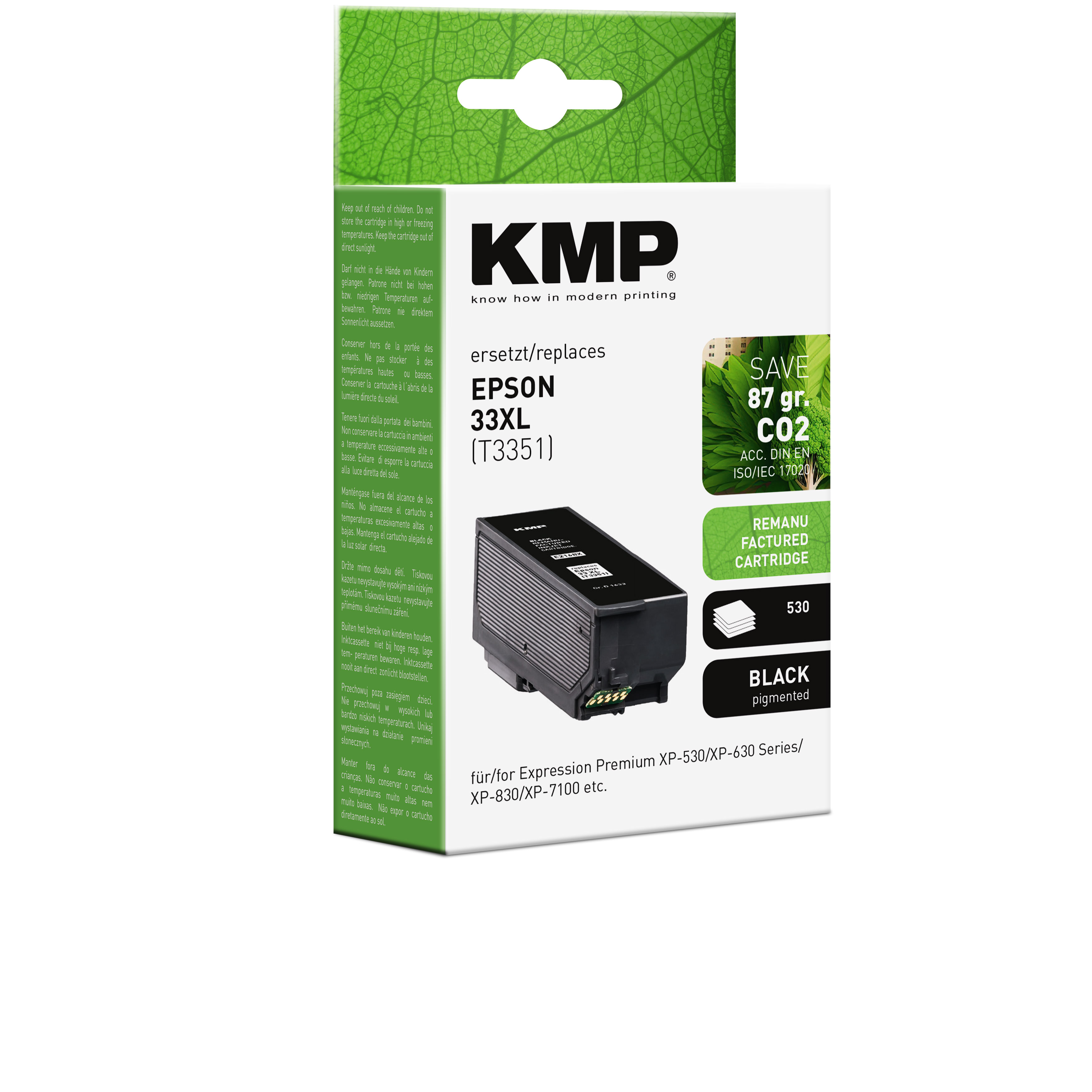 KMP E216BX kompatibilní inkoustová kazeta Epson 33XL, black