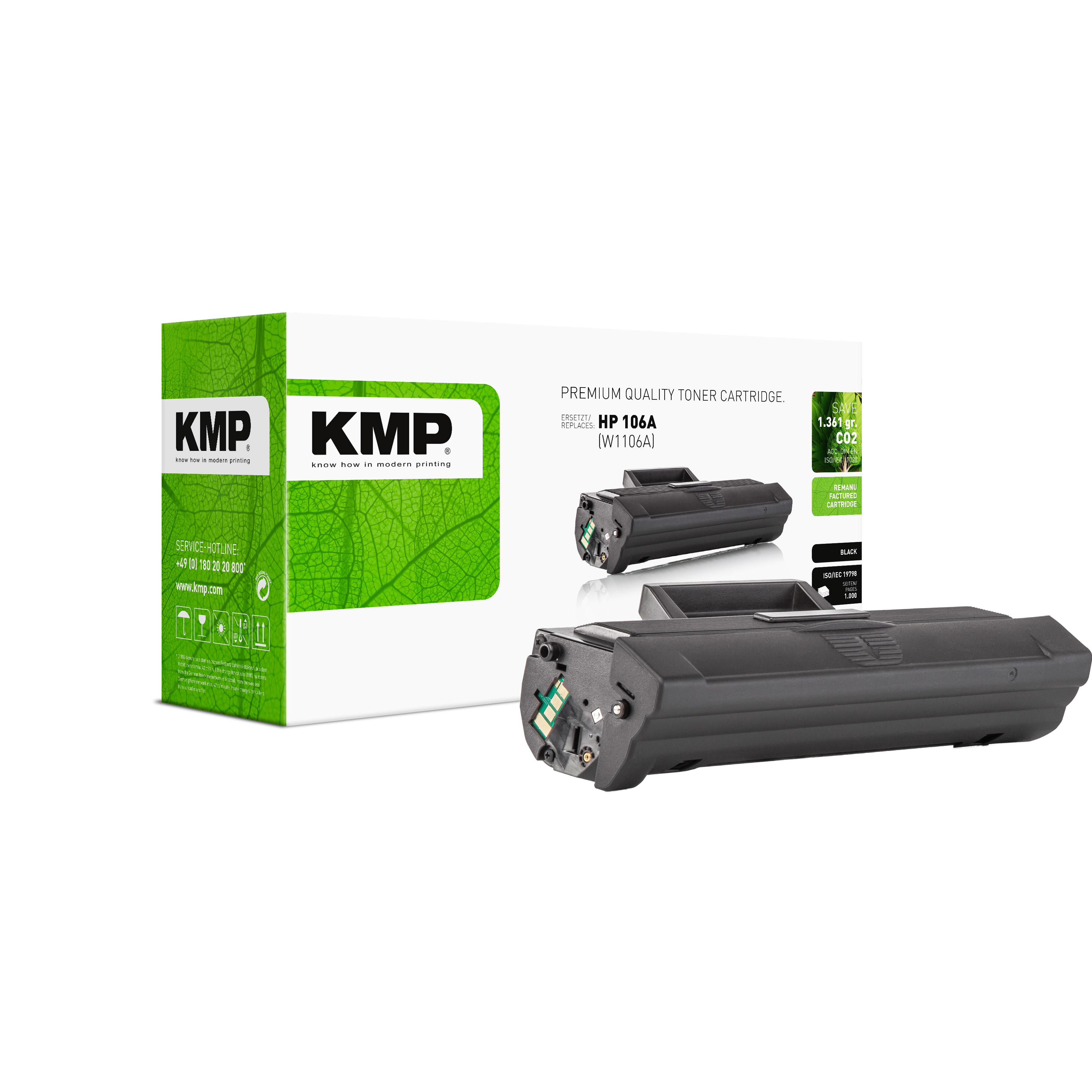 KMP H-T260A kompatibilní toner HP 106A (W1106A), černý