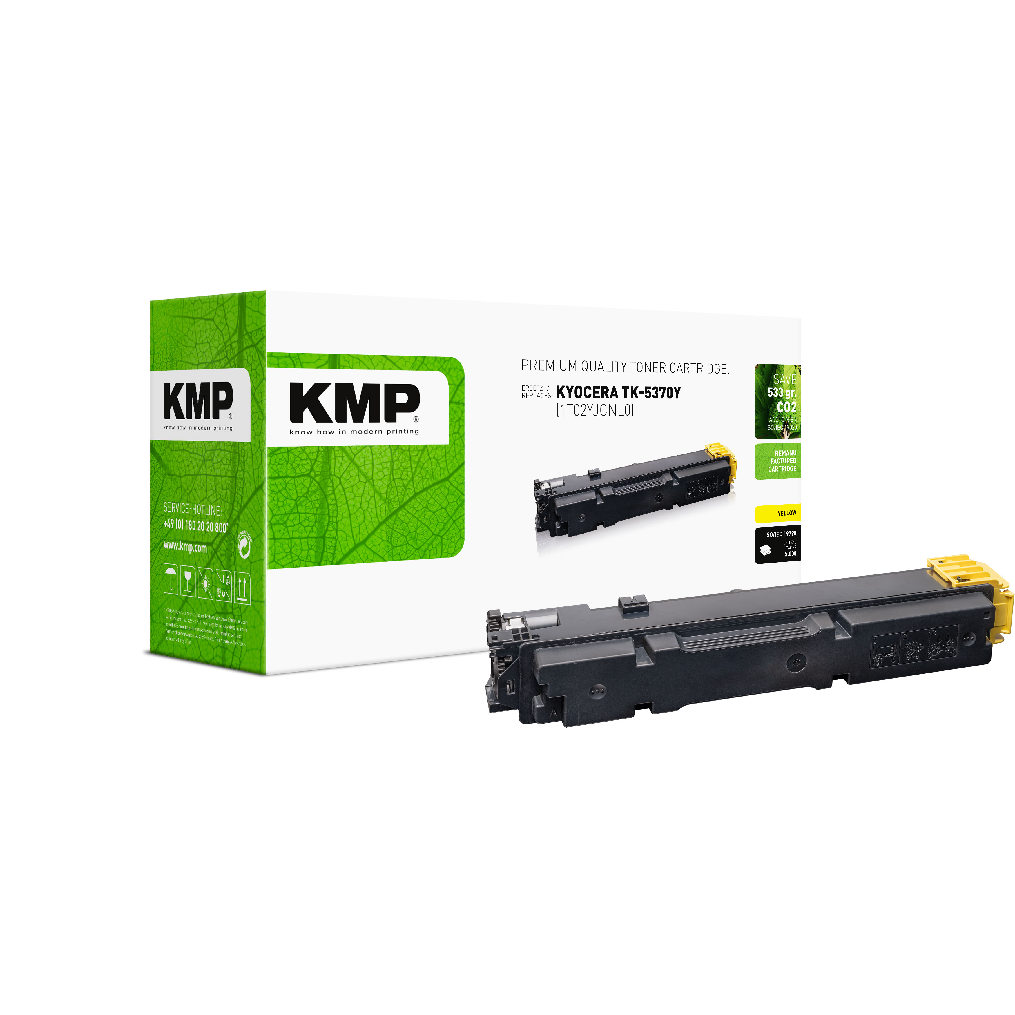 KMP K-T101 kompatibilní toner Kyocera TK-5370Y (1T02YJCNL0), žlutý