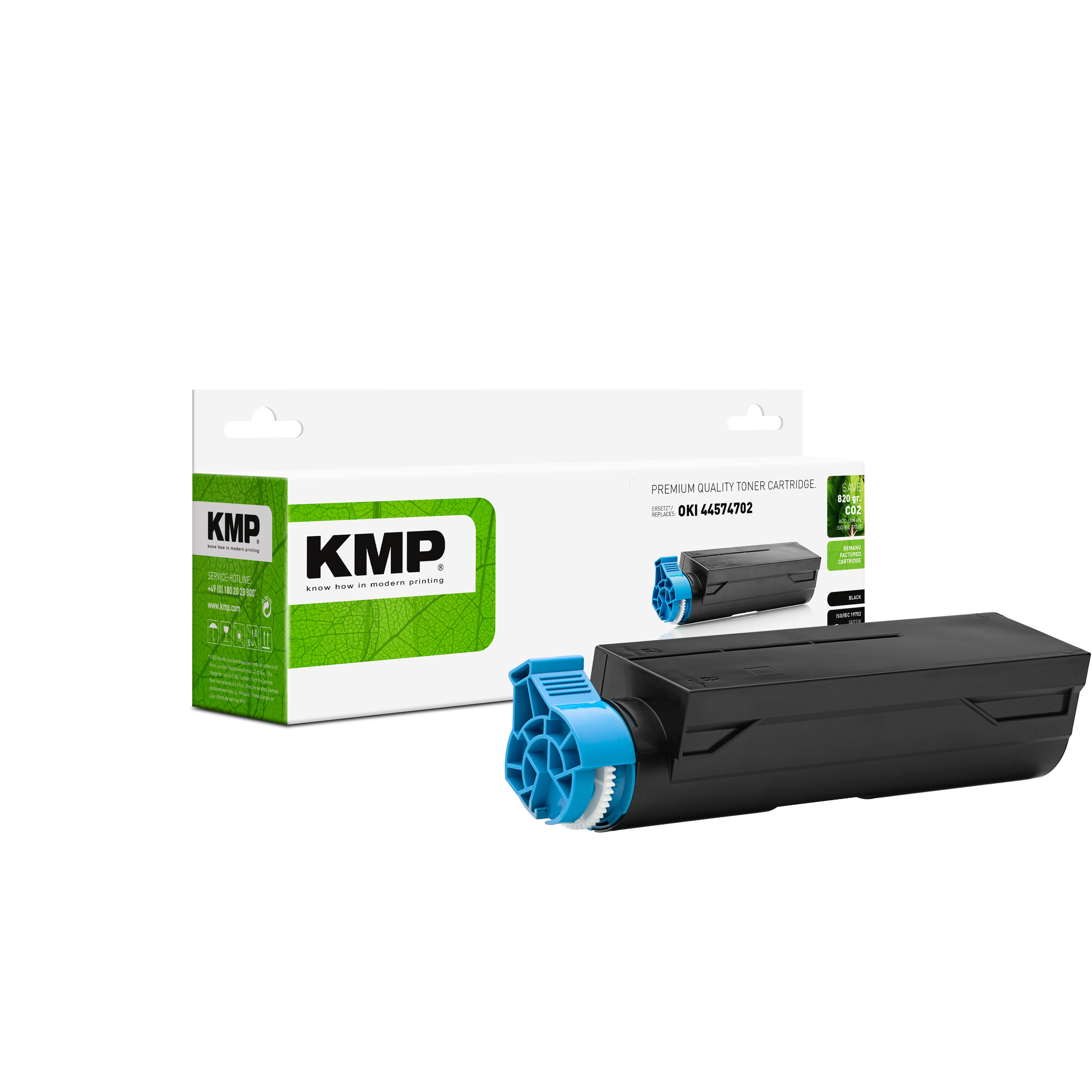 KMP O-T35 kompatibilní toner OKI 44574702, černý