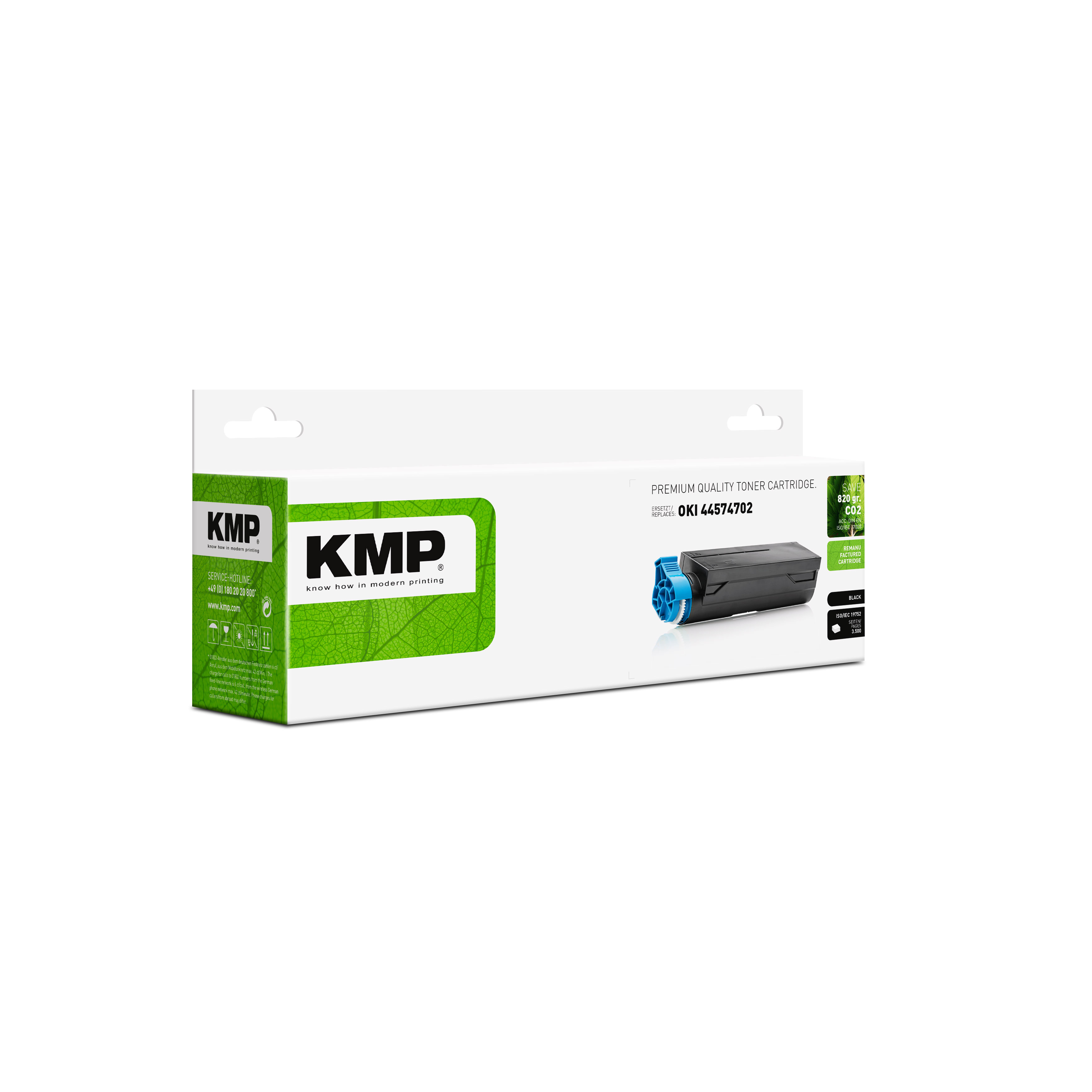 KMP O-T35 kompatibilní toner OKI 44574702, black