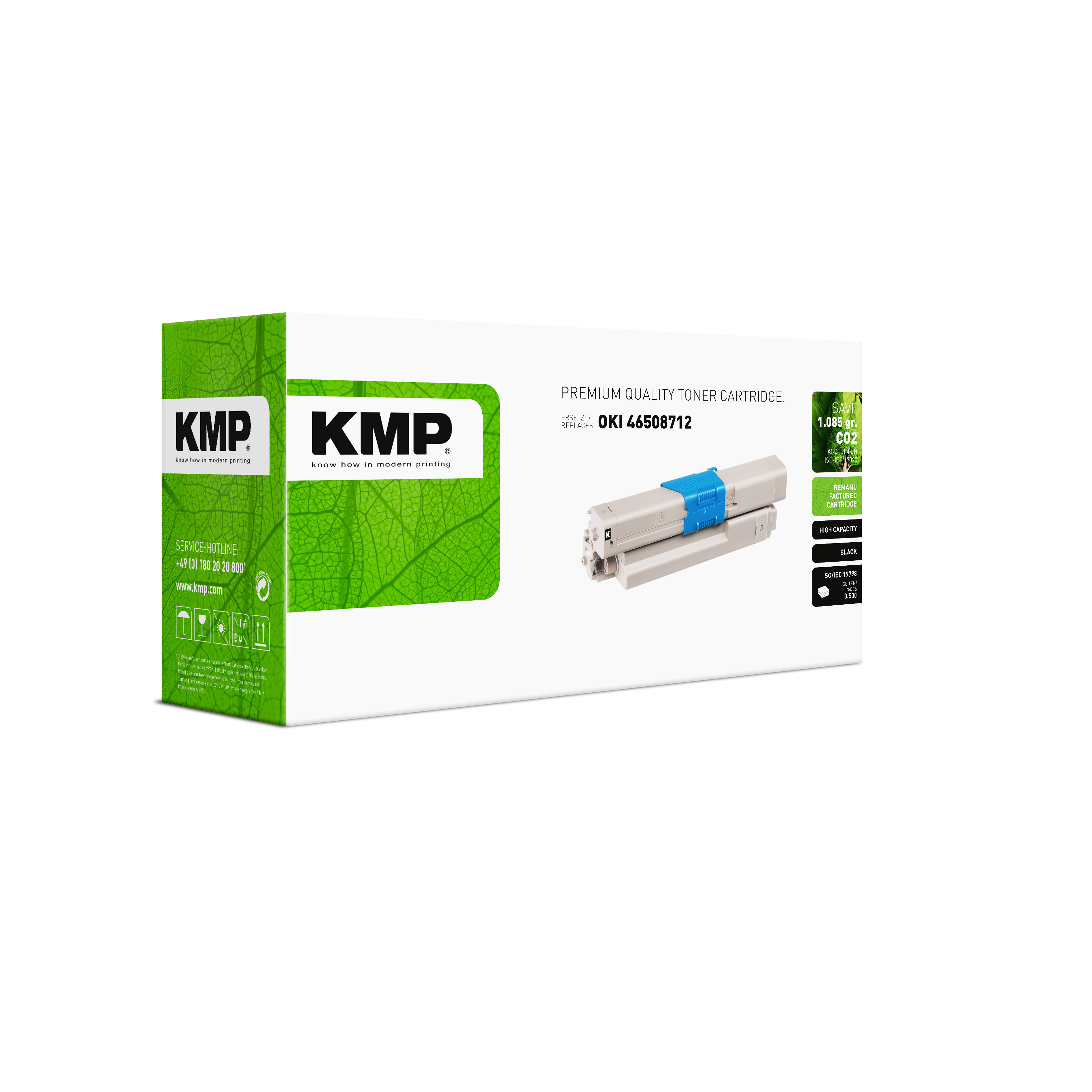 KMP O-T51X kompatibilní toner OKI 46508712, black