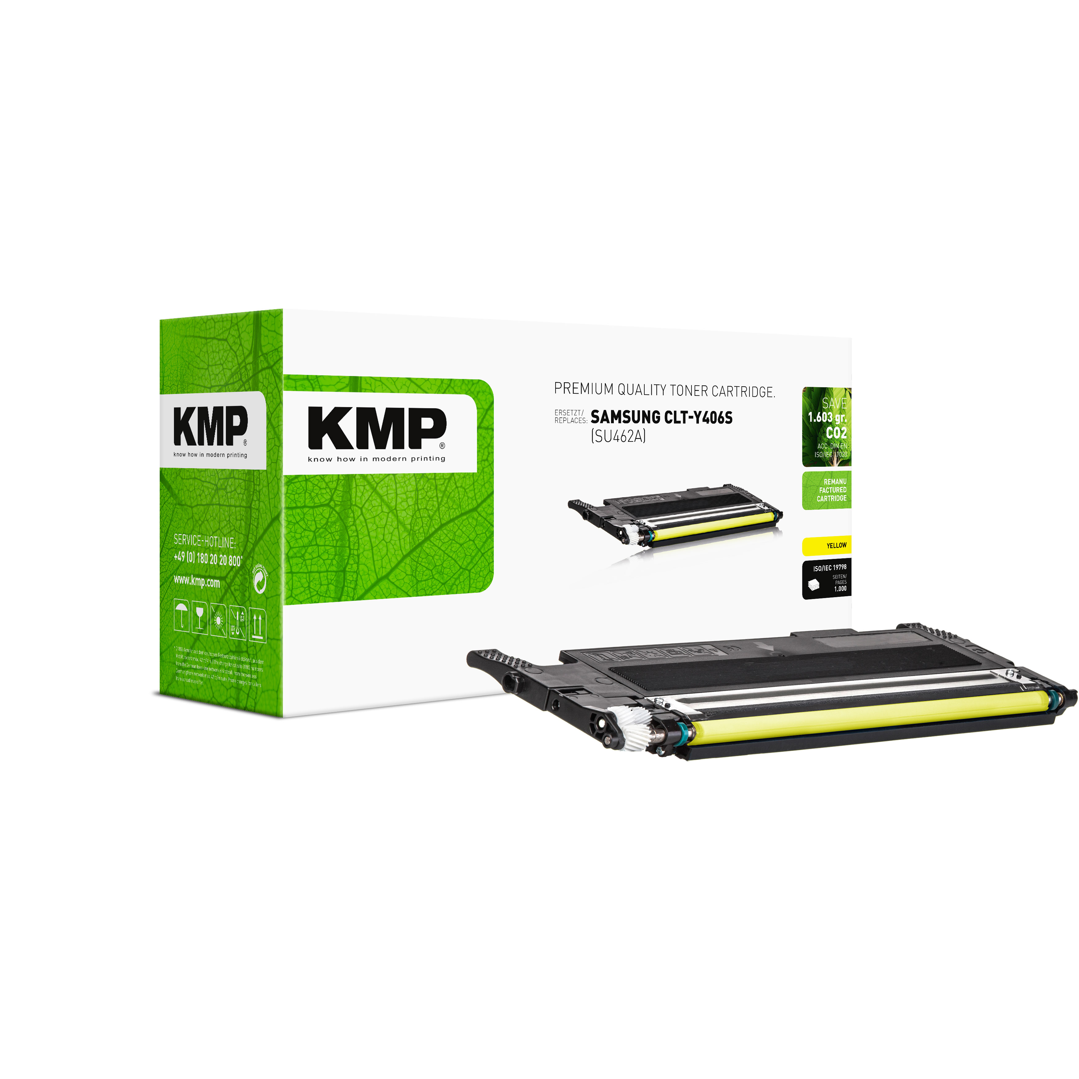 KMP SA-T56 kompatibilní toner Canon CLT-Y406S/ELS, žlutý