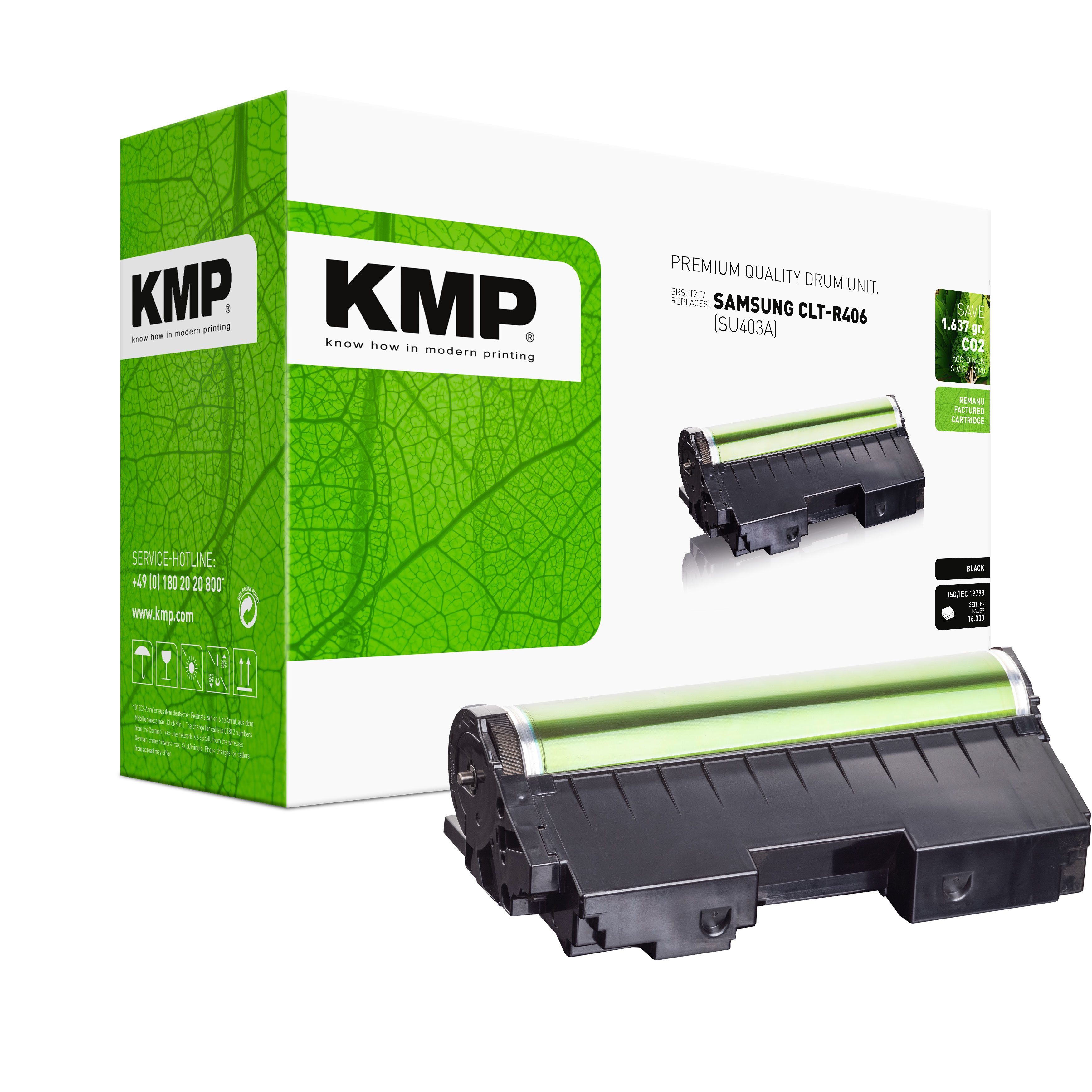 KMP SA-DR92 renovovaný toner Samsung CLT-R406 (SU403A), černý