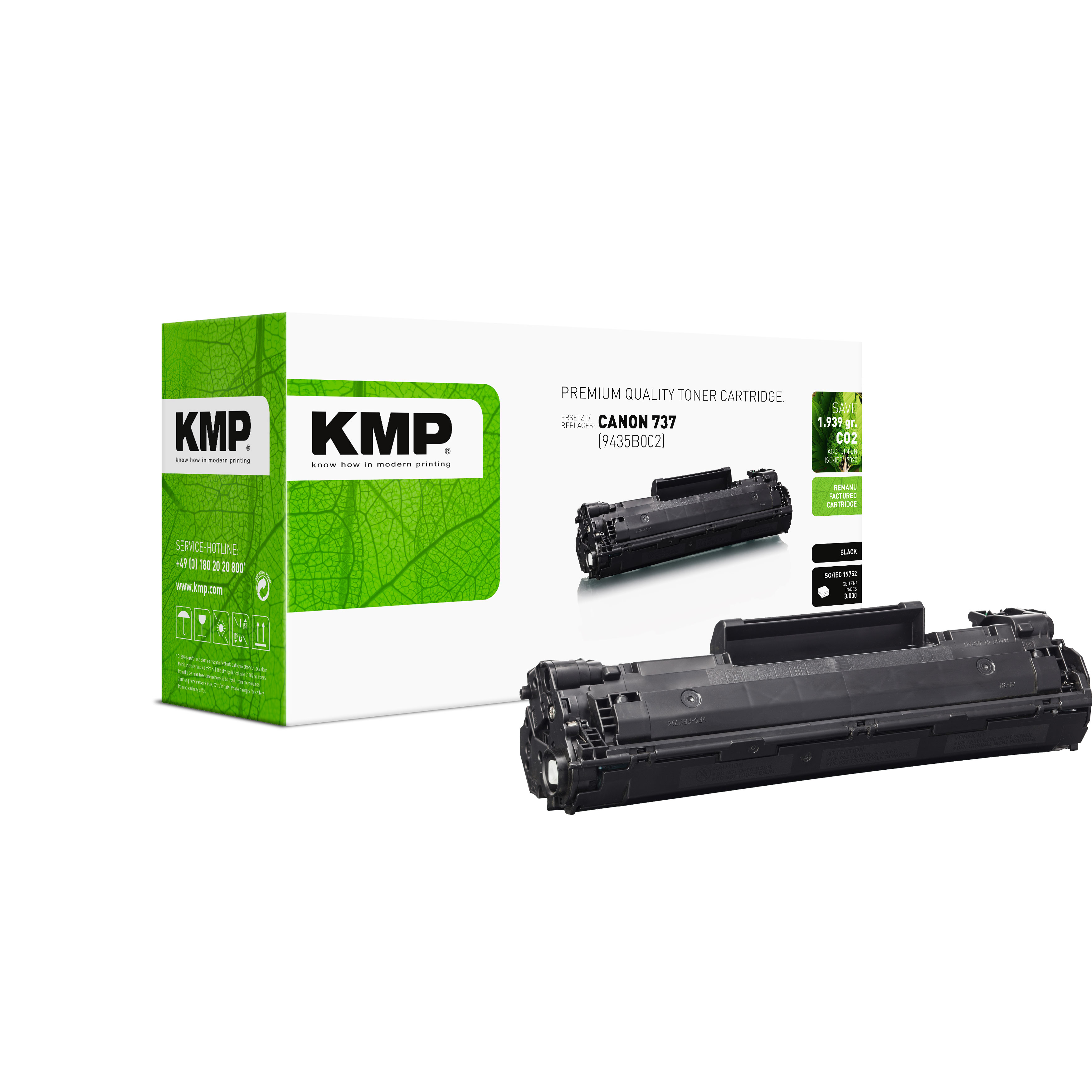 KMP C-T38 kompatibilní toner Canon 737 / 9435B002, černý